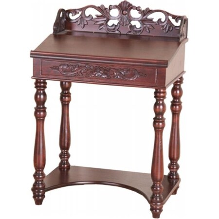 International Caravan International Caravan Inc 3836 Small Carve Writing Desk - Brown 3836